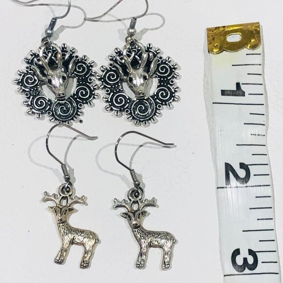 Pewter Reindeer Earring Set - Picture 5 of 5